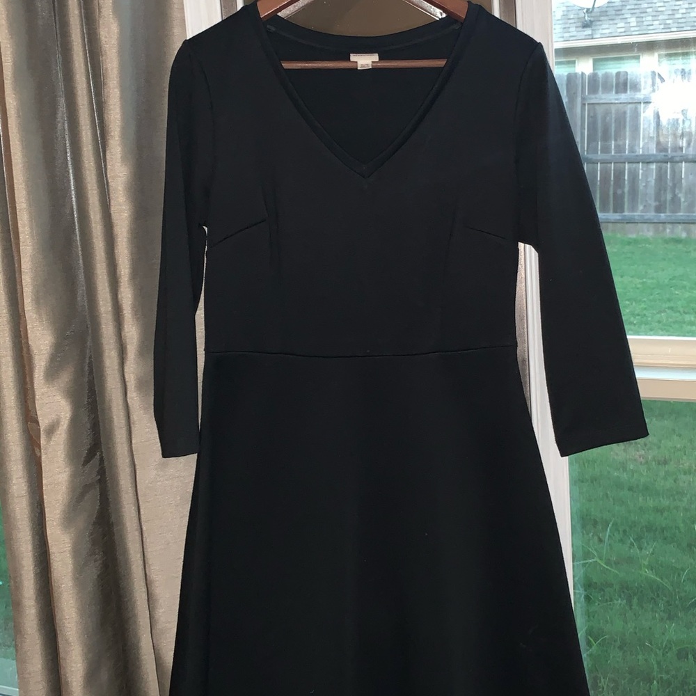 Black flare dress